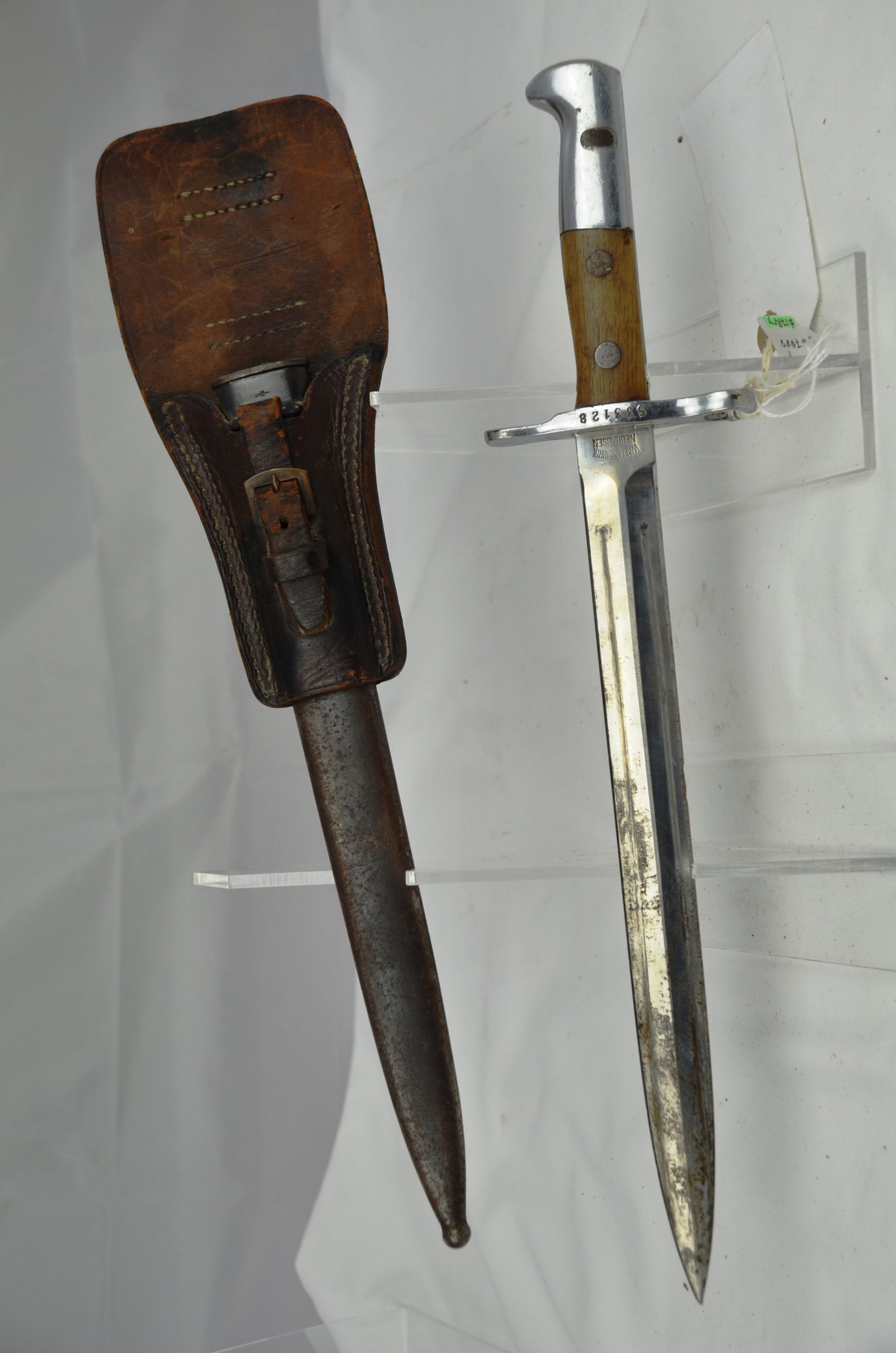 A Model 1918 Swiss Bayonet with Scabbard And Frog