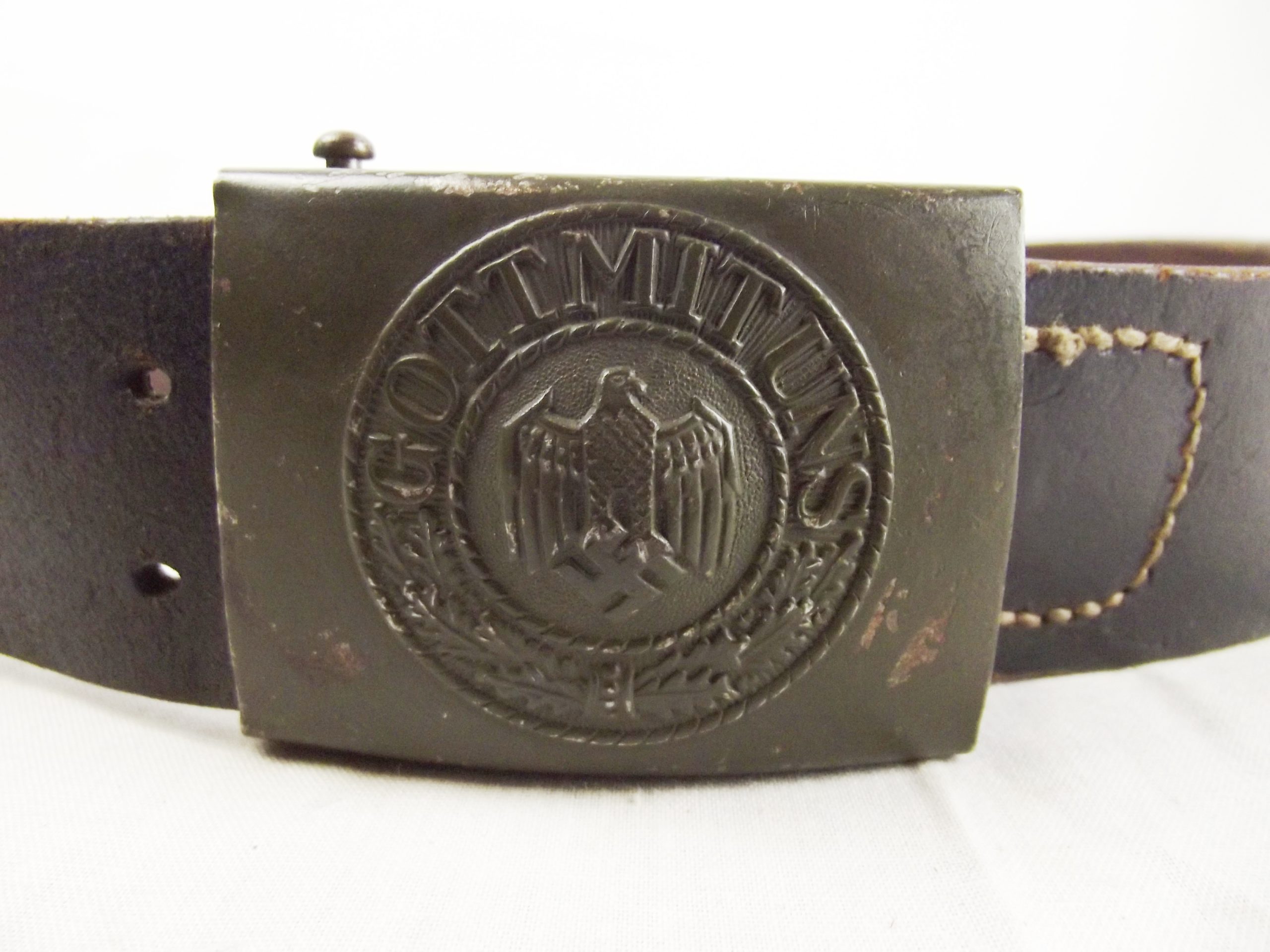 WW2 German Nazi Heer Army Belt & Buckle - Image 4