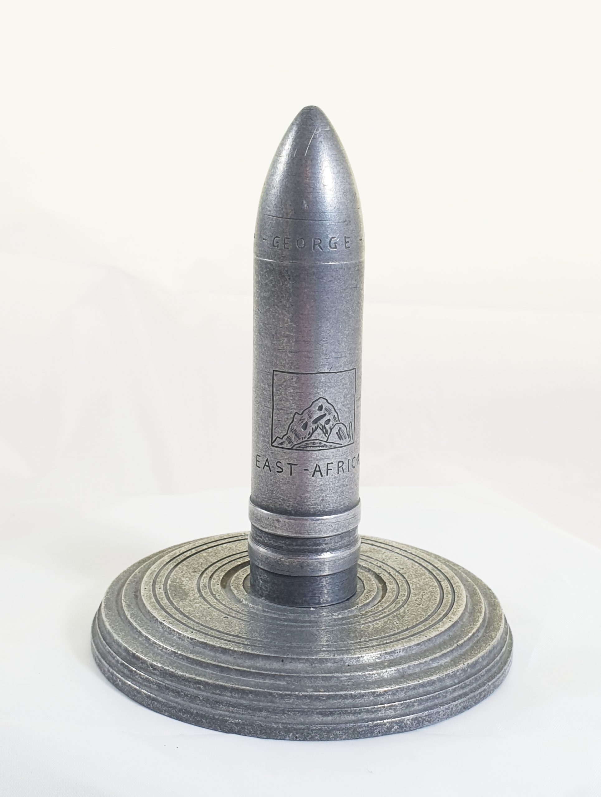 WW1 Trench Art Lighter East Africa Campaign Personalised To George Winnie 1914-18