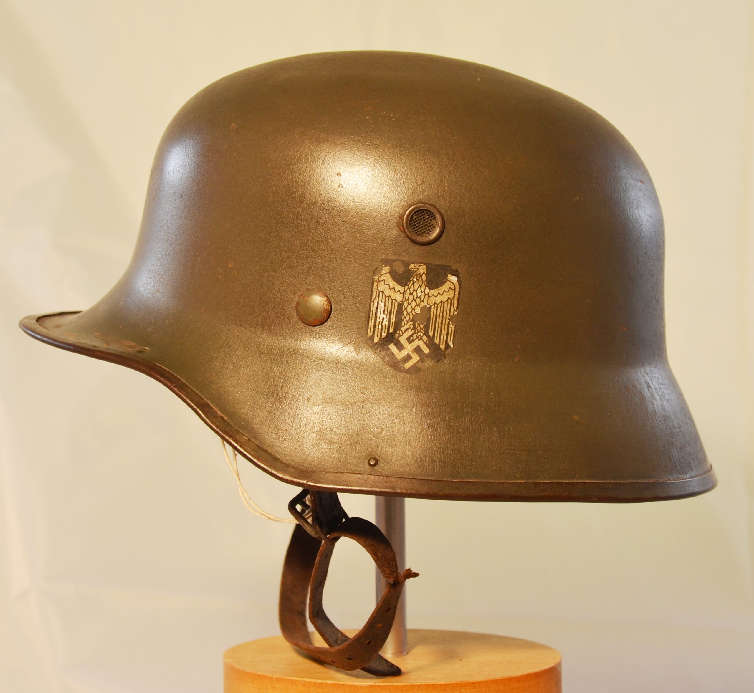 Double Decal WW2 German Army Vulcan Fibre Helmet Lightweight M35 M40