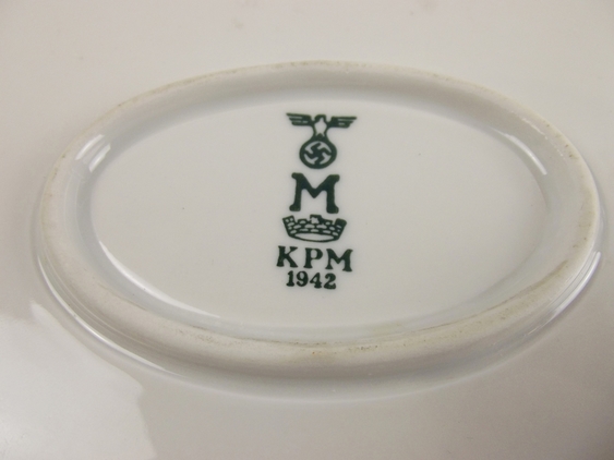 WWII Third Reich German Kriegsmarine White Serving Platter