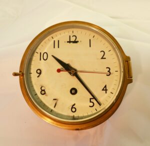 WW2 Royal Navy Submarine Or Ship Astral Bulkhead Clock Made By Smiths