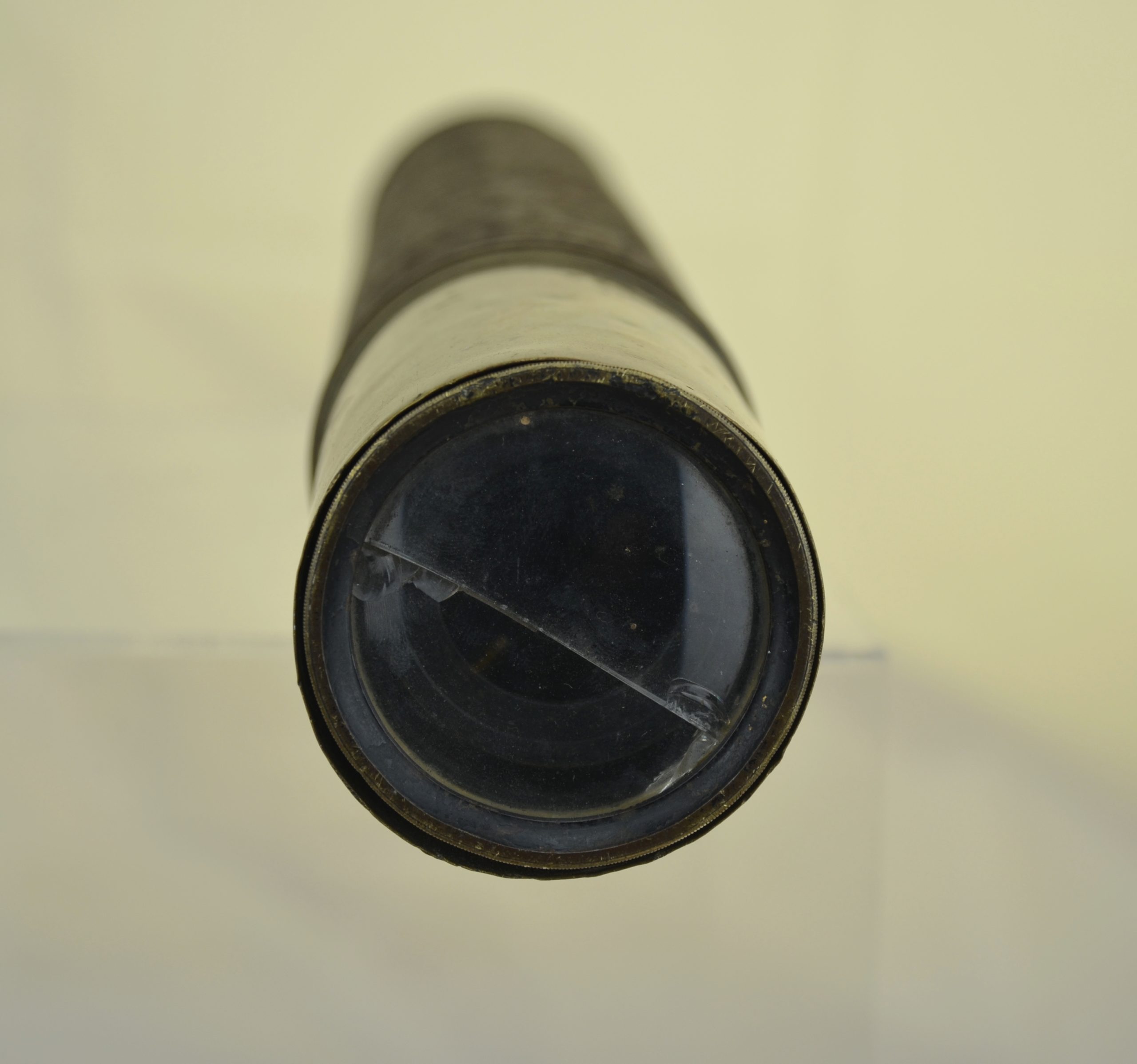 Single Draw Early 1800’s Telescope By Prince & Co Brass And Leather - Image 5
