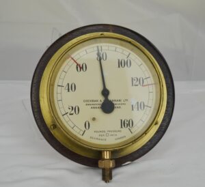 Vintage Brass Boiler Pressure Gauge Cochran & Co Of Scotland