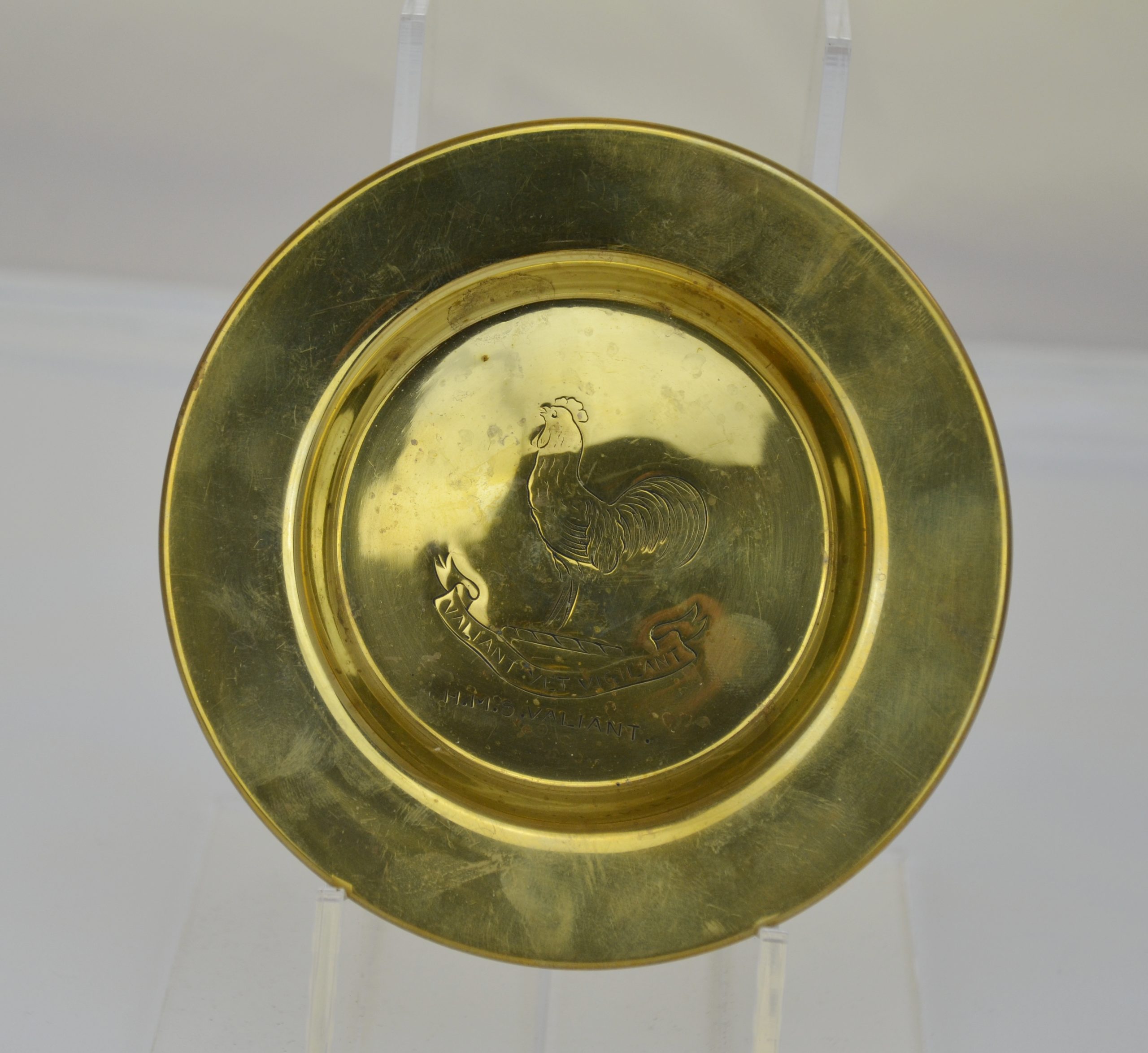 Naval WW1 Trench Art Ash Tray HMS Valiant
