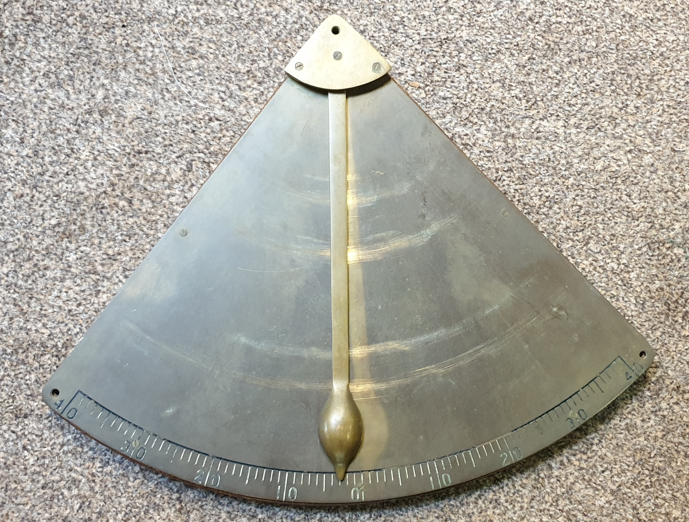 Antique Brass Ships Clinometer Maritime Gauge
