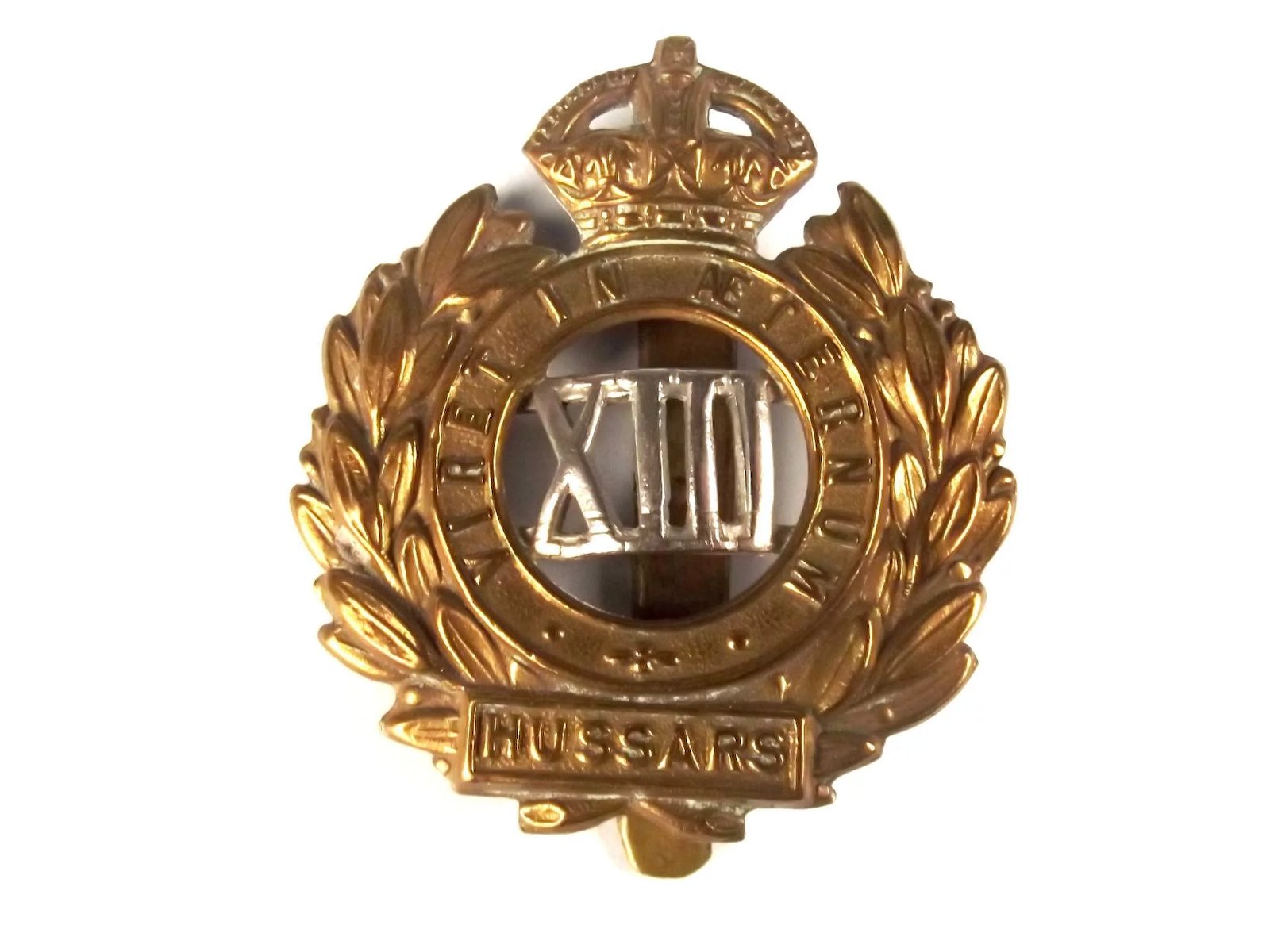 13th Hussars WW1 Cap Badge - Image 2