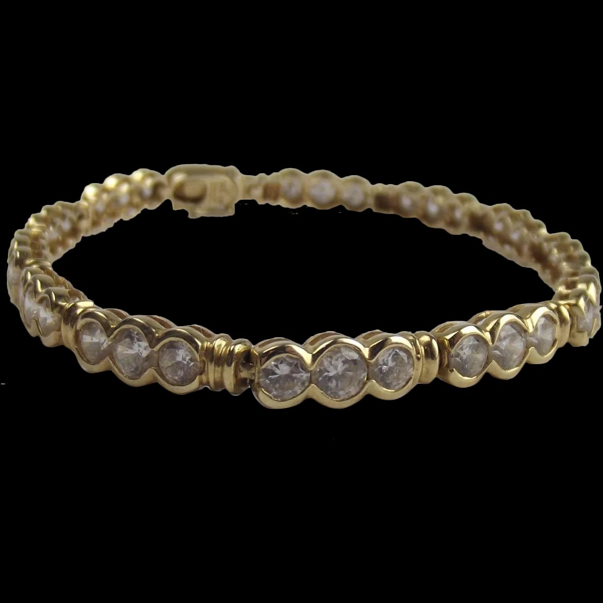 14ct Yellow Gold Cubic Zirconia Bracelet