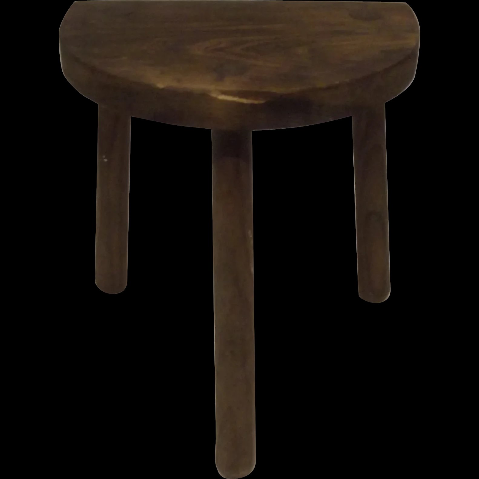 17th Or 18th Century English Elm Milking Stool