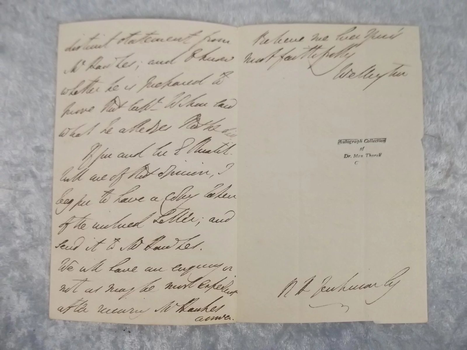 1837 Original Signed Letter From The Duke Of Wellington - Image 2