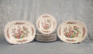 1857 Minton Indian Tree Pattern 10 Piece Ceramic Dish Set