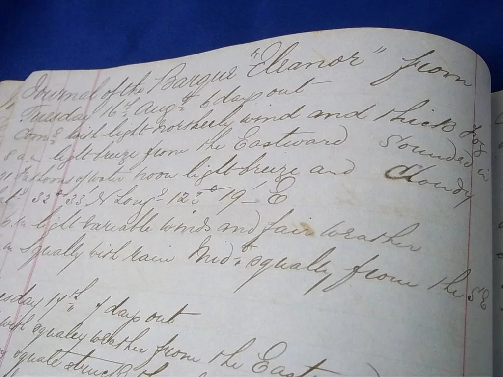 1869/1871 Mercantile Private Log/Journal Of The Barque Eleanor - Image 7