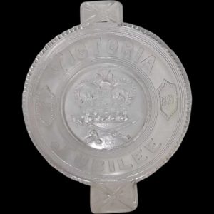 1887 Victorian Flint Glass Dish For Queen Victoria's Golden Jubilee