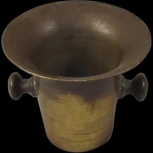 18th Century Bronze Mortar With Handles And Banding