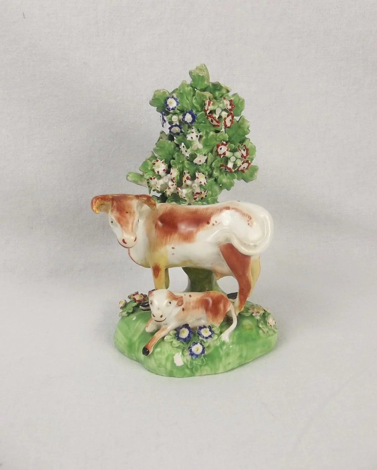 18th Century Derby Porcelain Figure Group Of A Cow And A Calf - Image 2