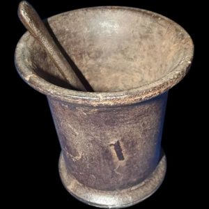 18th Century Iron Mortar & Pestle Spoon
