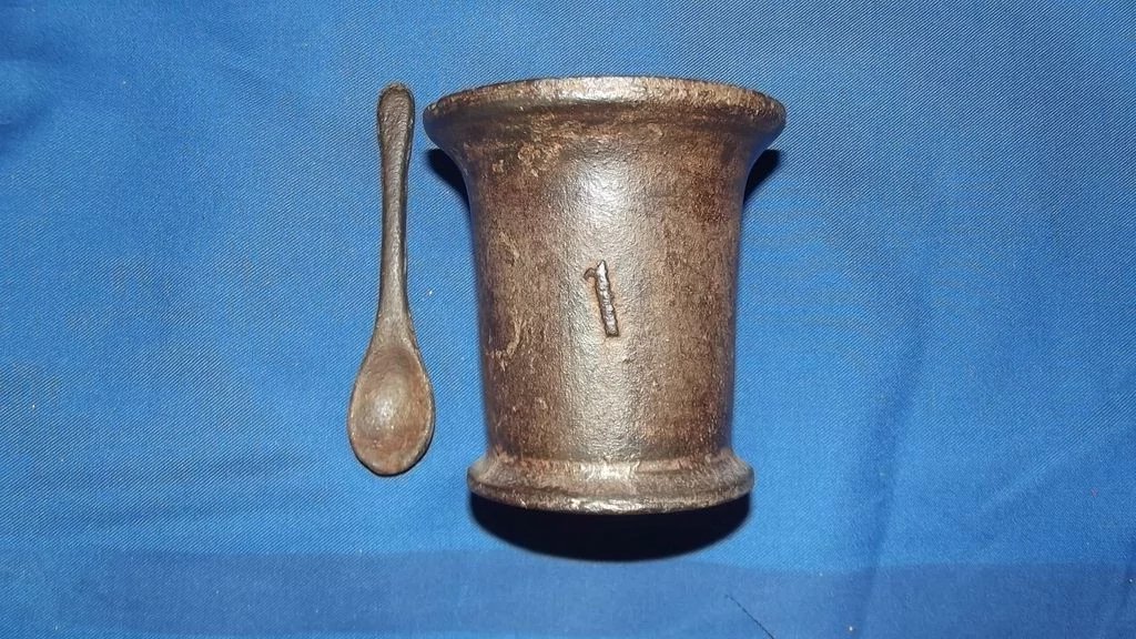18th Century Iron Mortar & Pestle Spoon - Image 3