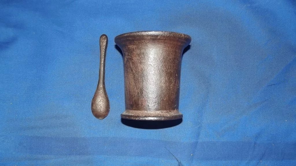 18th Century Iron Mortar & Pestle Spoon - Image 4