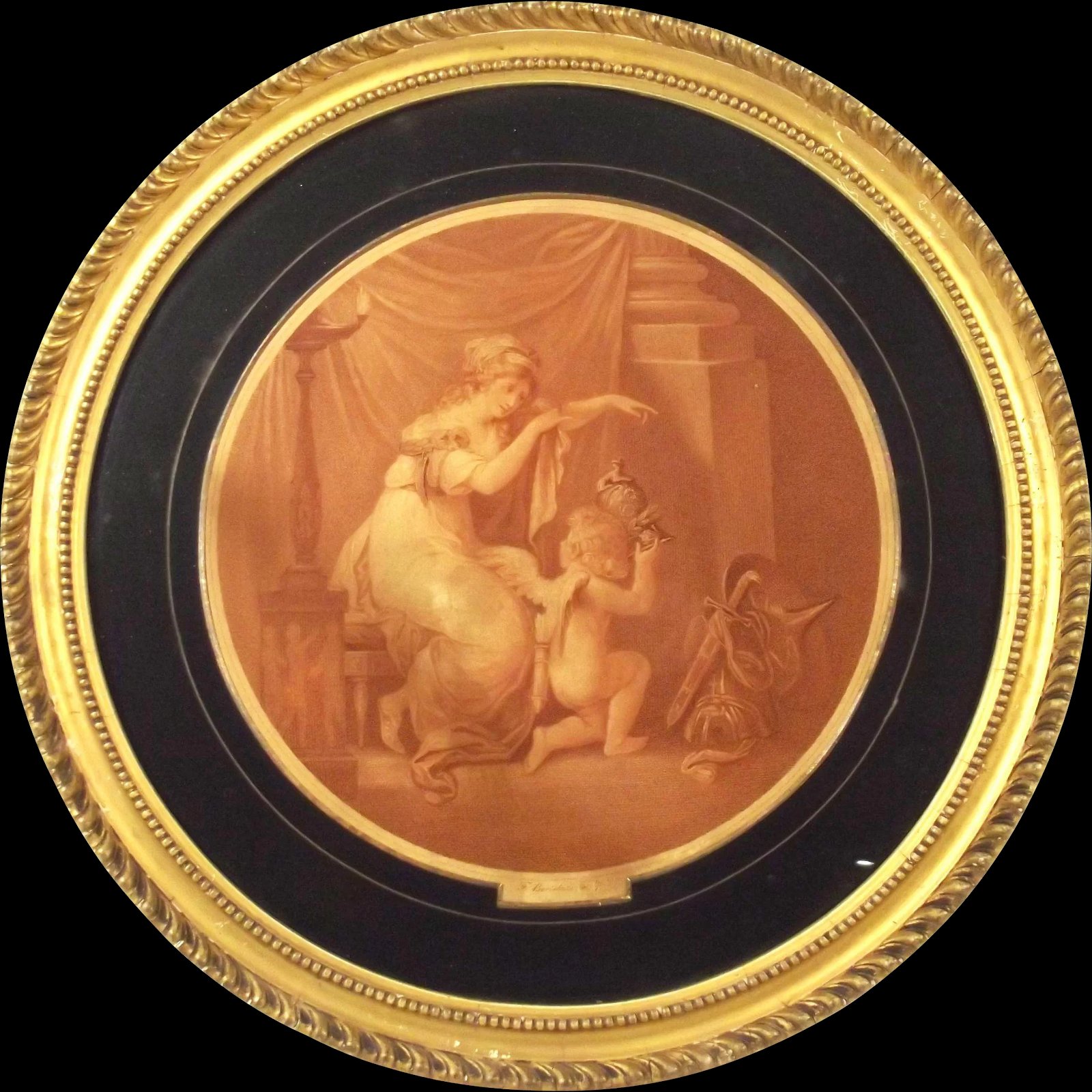 18th Century Mezzotint By King’s Engraver Francesco Bartolozzi