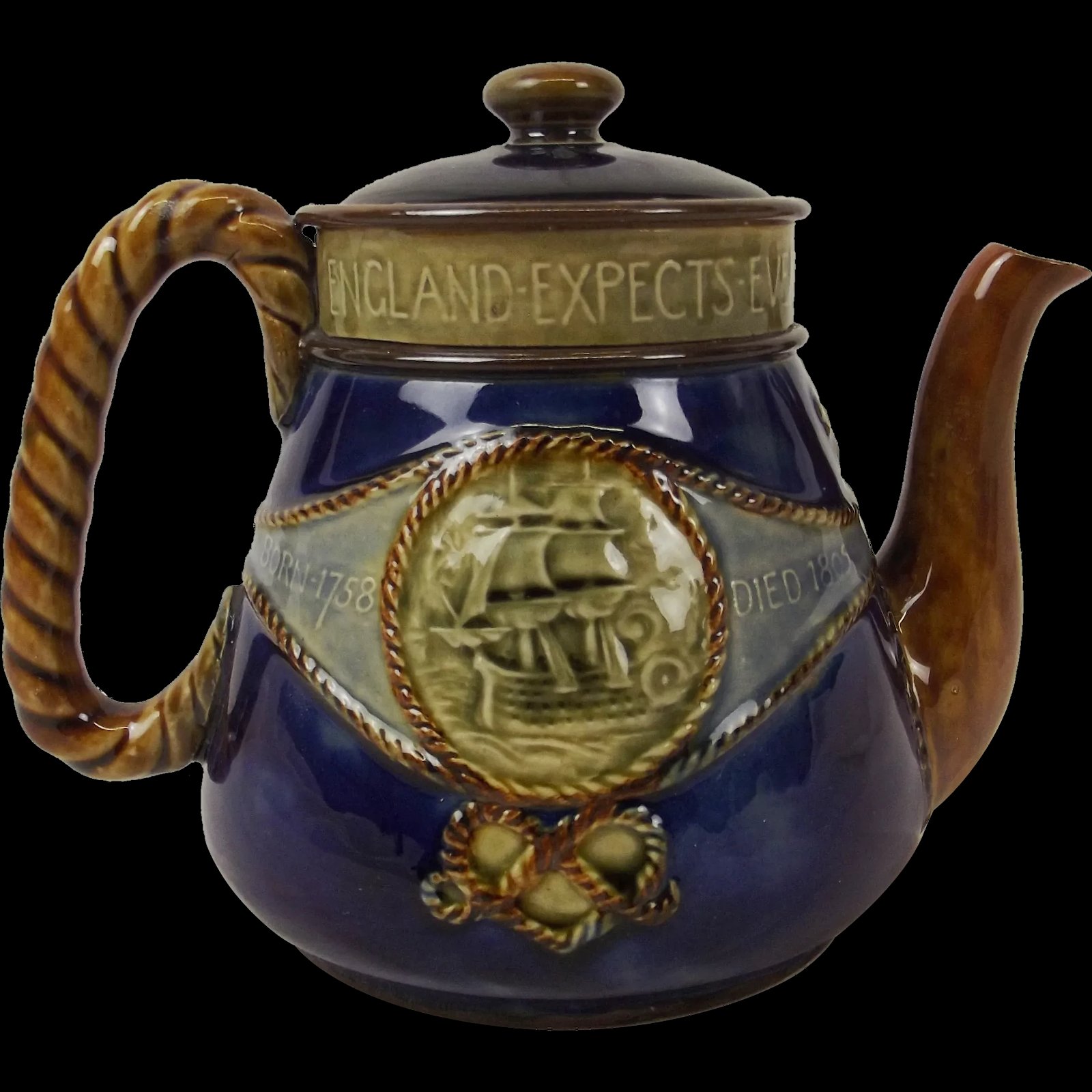 1905 Admiral Nelson Royal Doulton Trafalgar Centenary Teapot
