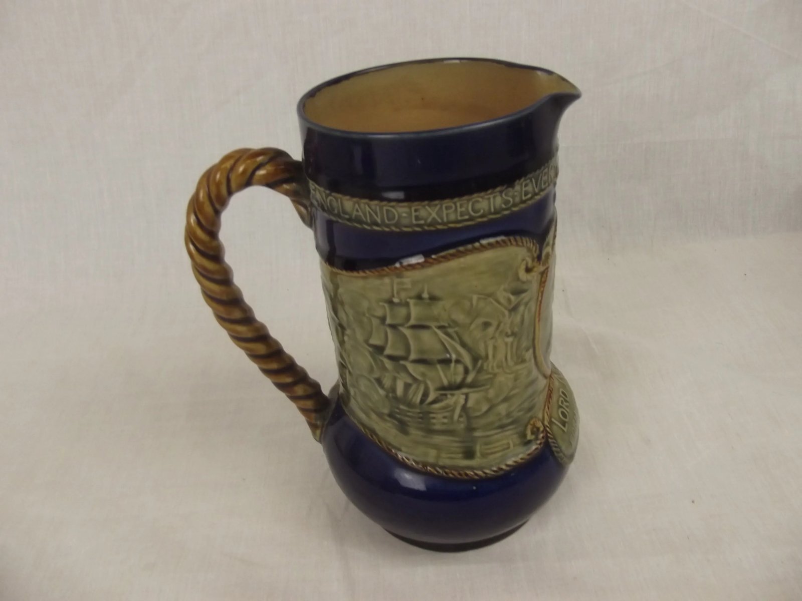 1905 Royal Doulton Trafalgar Centenary Admiral Nelson Jug - Image 2