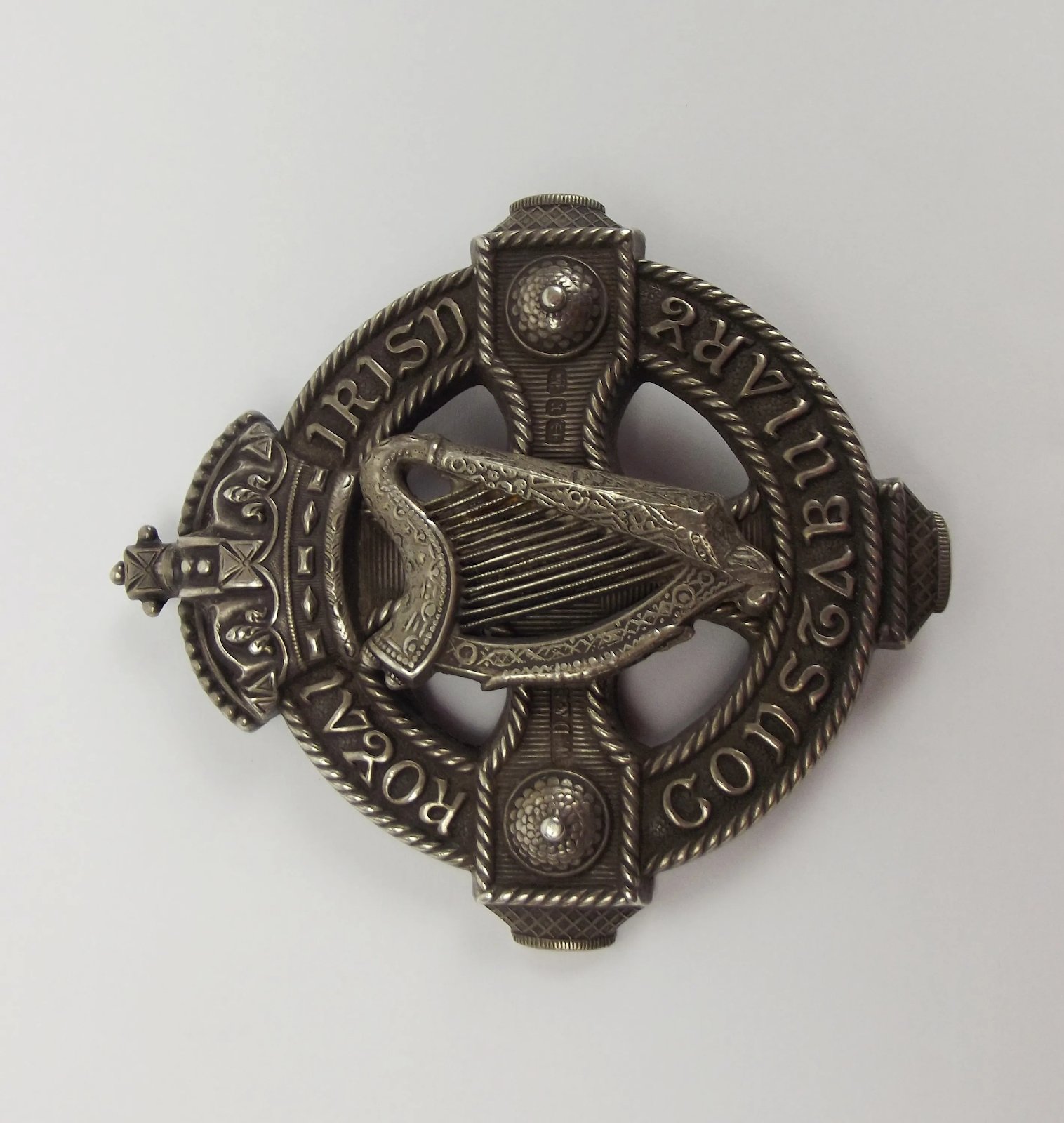 1916 Royal Irish Constabulary Senior Officer's Silver Pouch Belt Plate - Image 2
