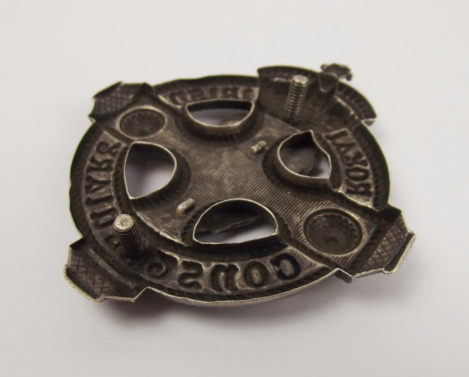 1916 Royal Irish Constabulary Senior Officer's Silver Pouch Belt Plate - Image 5