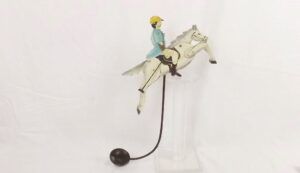 1920's Jockey & Horse Steel & Lead Balancing Toy