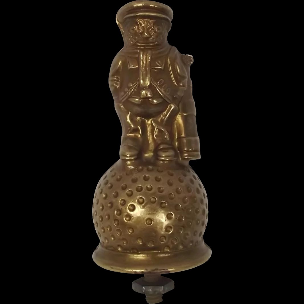 1930's Brass Golfing Car Hood Ornament