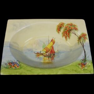 1930’s Clarice Cliff Royal Staffordshire The Biarittz Paradise Pattern Dish