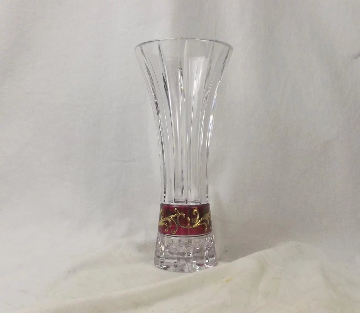 1950's Bohemian Glass Vase - Image 2
