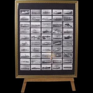 1955 Beano Ltd Produced "Ships of the Royal Navy" 50 Cigarette Card Set (Framed)