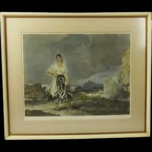 1960 Signed Print Of A Watercolour By William Russell Flint ‘Rosalba’