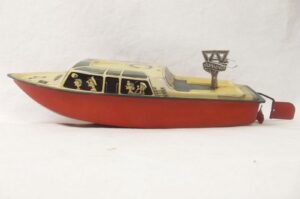 1960’s Arnold Tinplate Windup Speedboat Toy