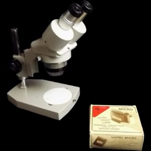 1970-90’s Meiji EMT Microscope With Ultraviolet Lamp