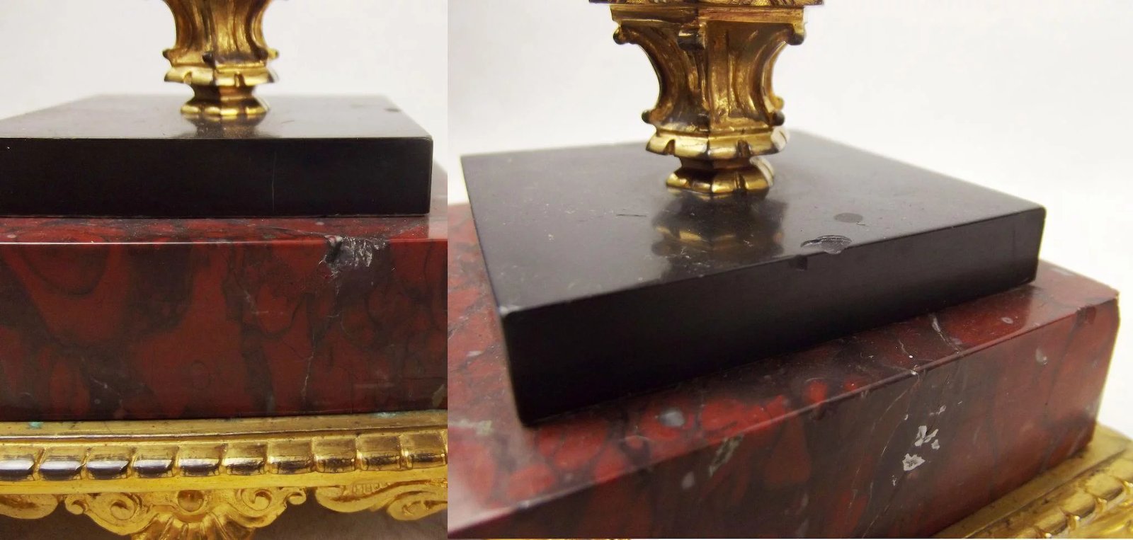19th C. Pair Of Silvered Brass & Marble Greek God Figure Candleabra - Image 8