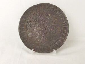 19th Century Chinese Qing Dynasty Cast Lead/Bronze Alloy Plate