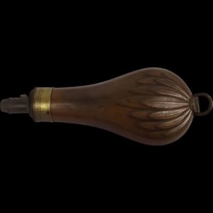 19th Century Copper & Brass Powder Flask With 3 Settings
