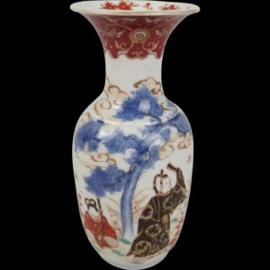 19th Century Japanese Kutani Vase With Samurais