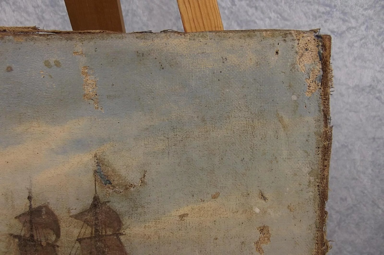 19th Century Oil On Sheet Canvas Sailing Piece - Image 5