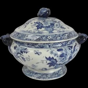19th Century Pearlware Pottery Tureen With Cover #2