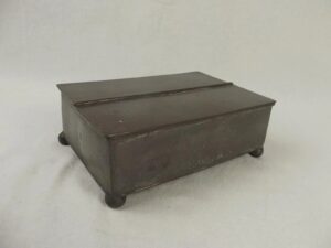 19th Century Pewter Box With Double Hinged Lid
