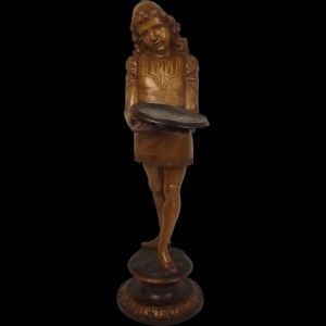 19th Century Pine Page Boy Continental Companion Statue