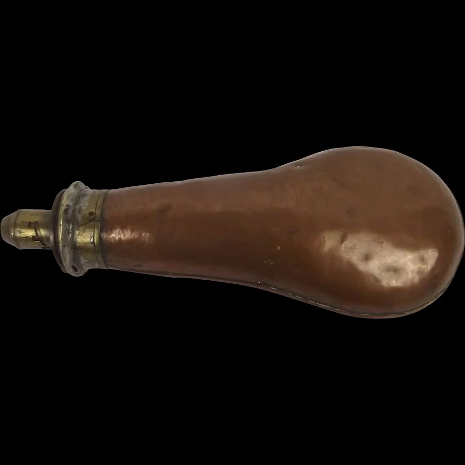 19th Century Sykes 4 Settings Powder Flask