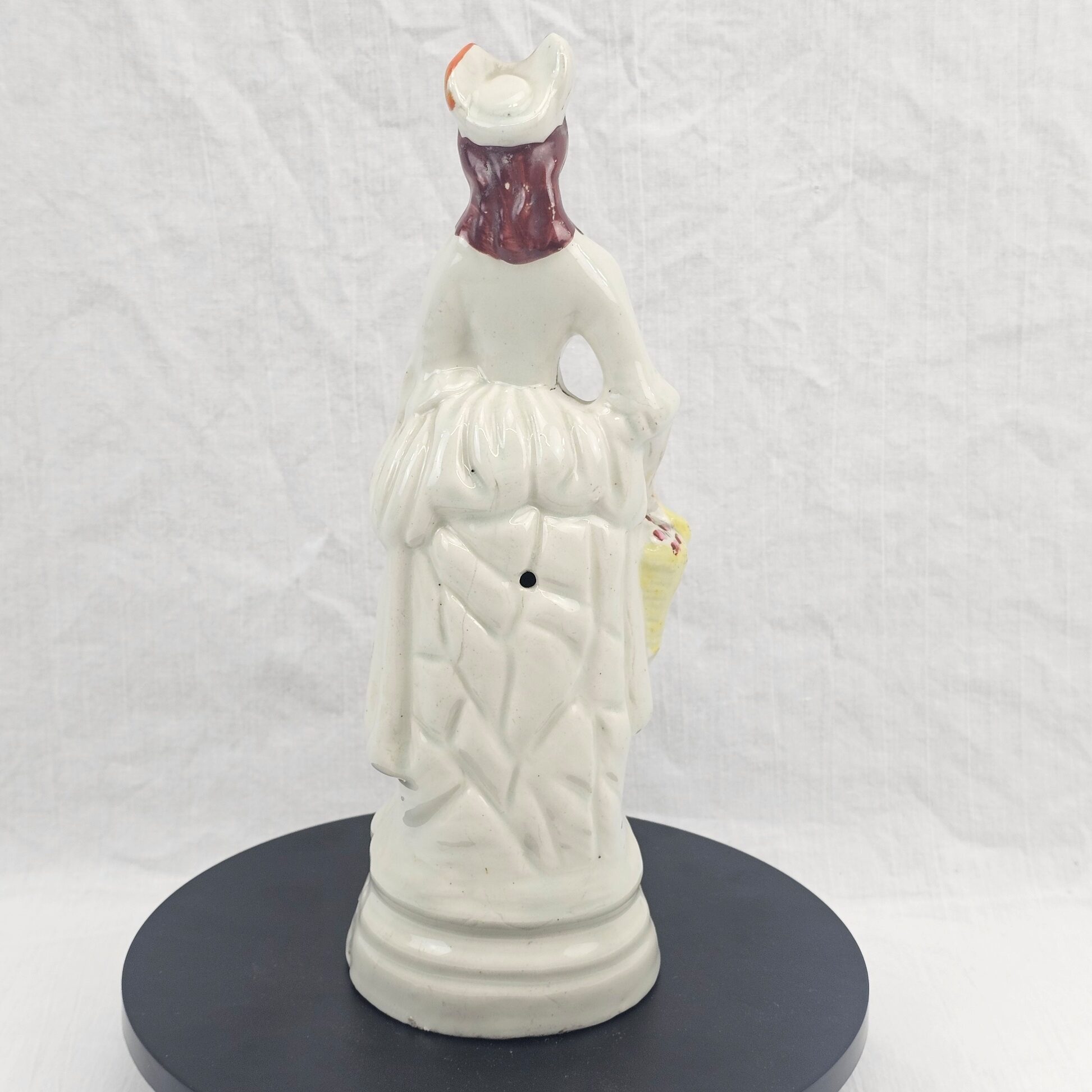 19th Century Victorian Staffordshire Pottery Figure of a Lady Fruit Seller, c.1850–1870 - Image 4