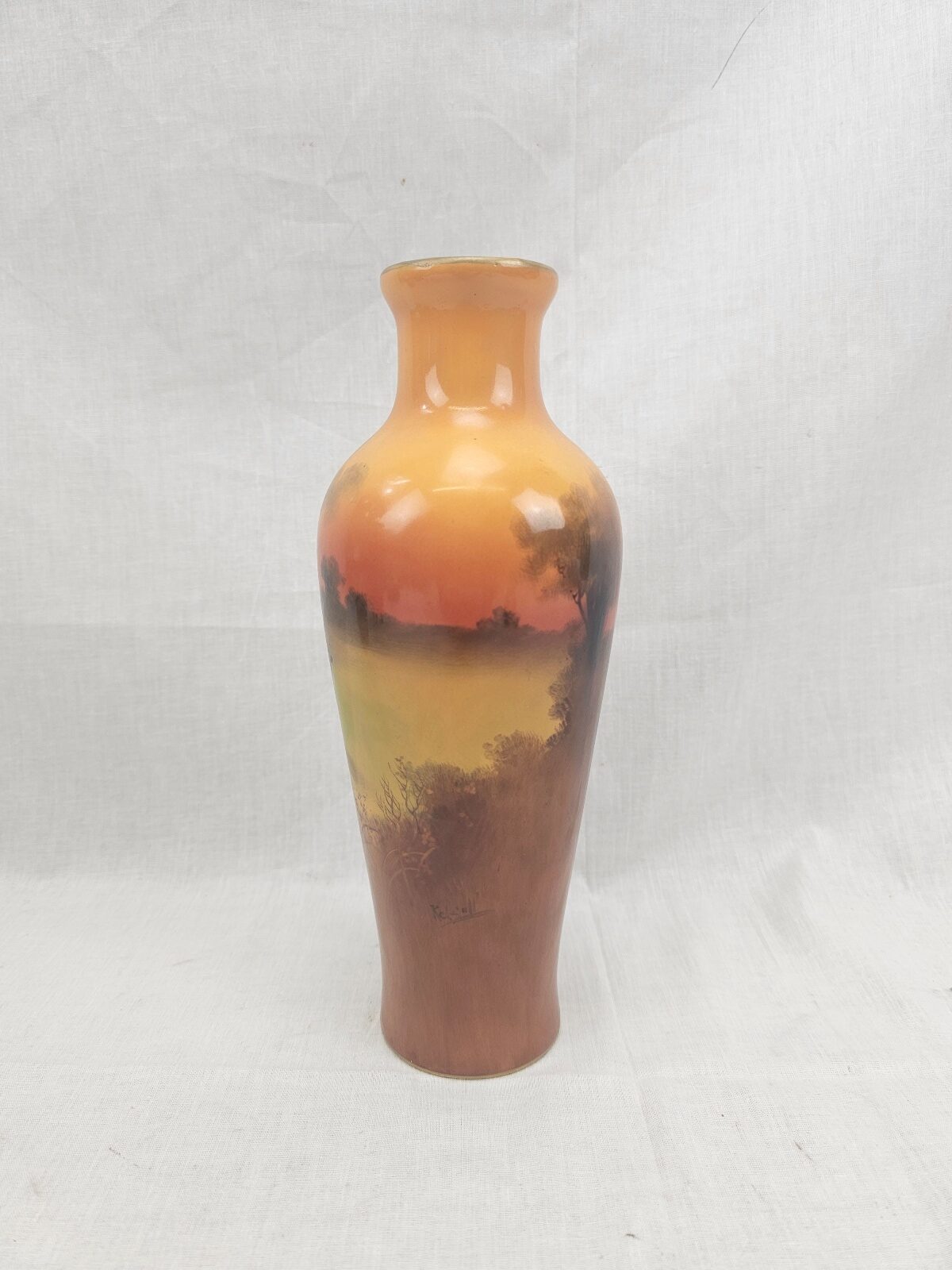 Circa 1910 Royal Doulton Holbein Ware Highland Cattle Scene Vase By J. Kelsall - Image 4