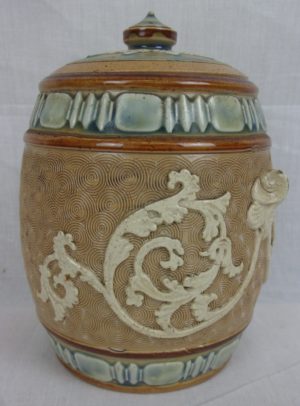 Royal Doulton Slaters Tobacco Jar With Applique Decoration