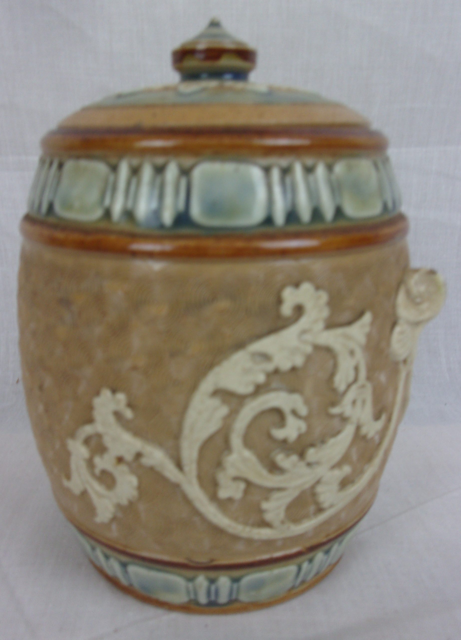 Royal Doulton Slaters Tobacco Jar With Applique Decoration - Image 4