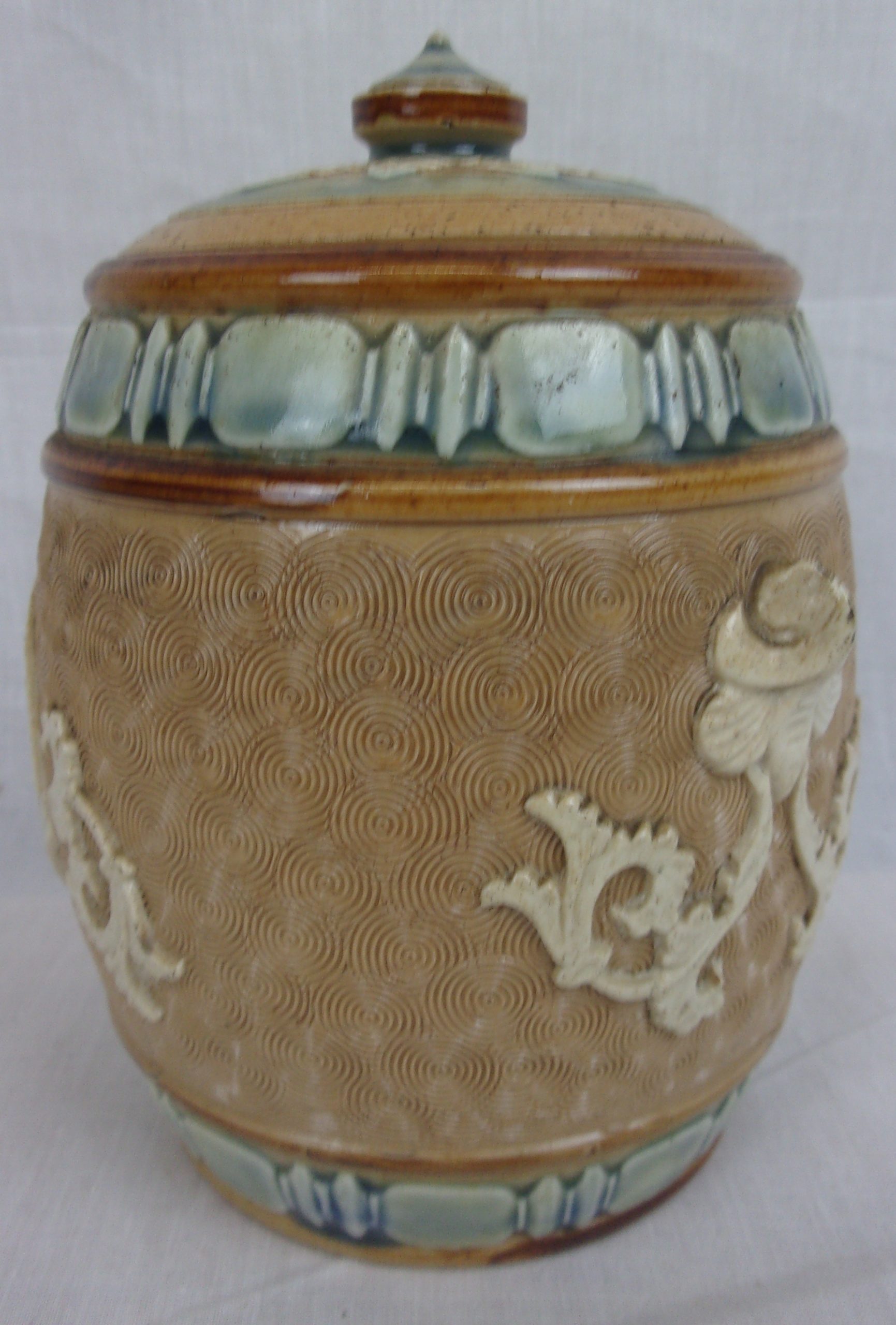 Royal Doulton Slaters Tobacco Jar With Applique Decoration - Image 6