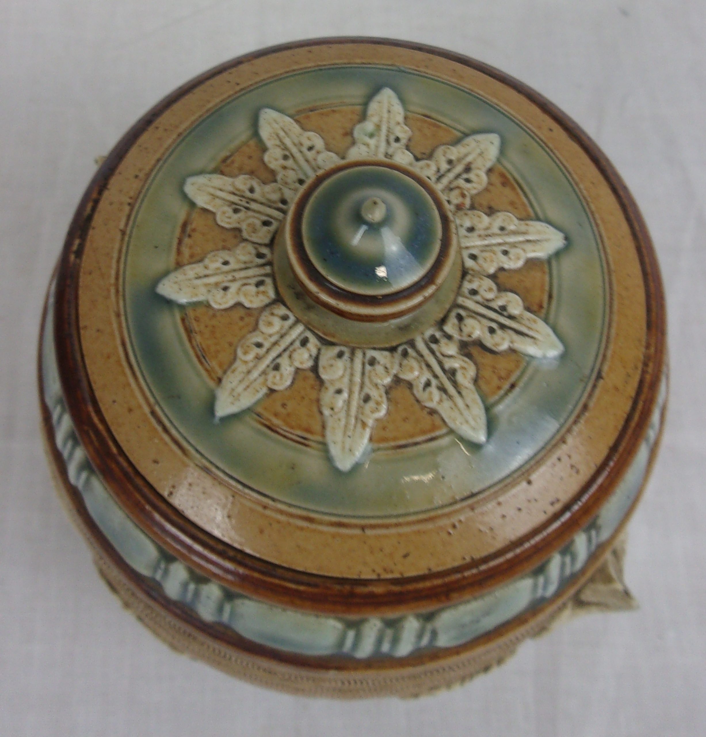 Royal Doulton Slaters Tobacco Jar With Applique Decoration - Image 7